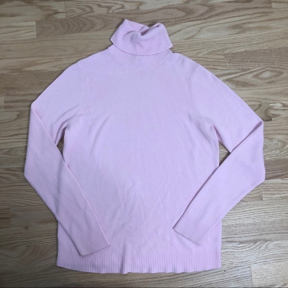 Two Hearts Turtleneck Pink Sweatshirt Maternity Medium - Picture 1 of 5